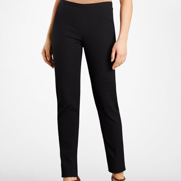 EUC❣️ Brooks Brothers Petite Stretch-Cotton Jacquard Pants Size 0P - Picture 2 of 5